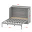 Lit escamotable Murphy avec tiroir et ensemble de prises et ports USB, structure à poulie-112564442