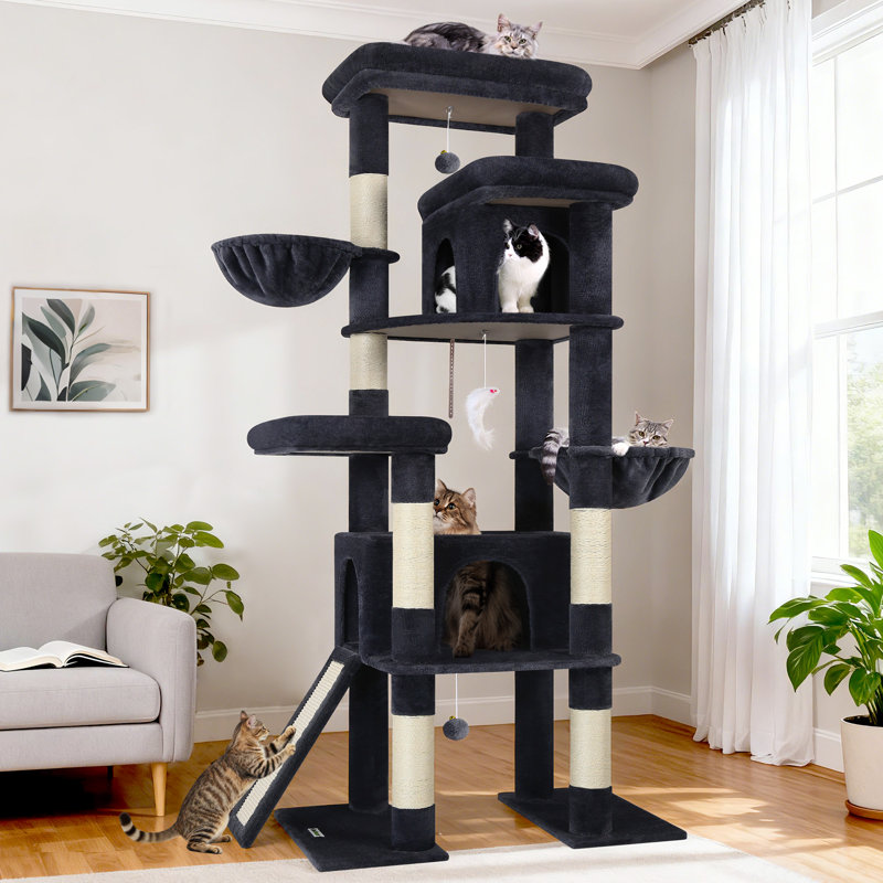 78cm H Cat Tree, Dark Grey