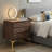 Elegant Velvet Upholstered Nightstand With Gold Legs-12514480