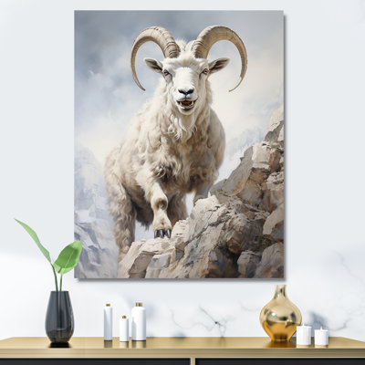 «Cliff Climber Chamois Goat», art mural animal de chèvre