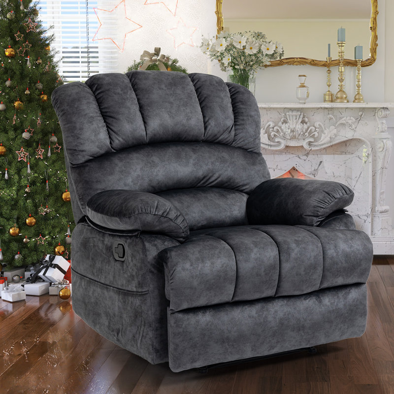 Ilkeston Mapoles 40"W Manual Recliner Chair, Gray
