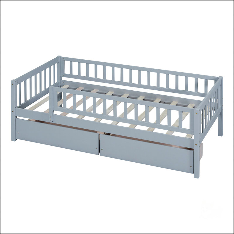 Lit de jour polyvalent avec tiroirs, un choix robuste et peu encombrant pour toute chambre à coucher.