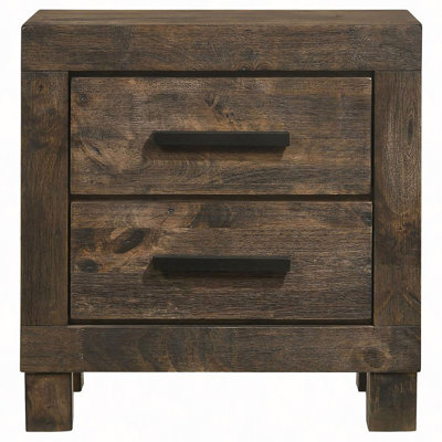 Nightstand, Rustic 2-Drawer Nightstand