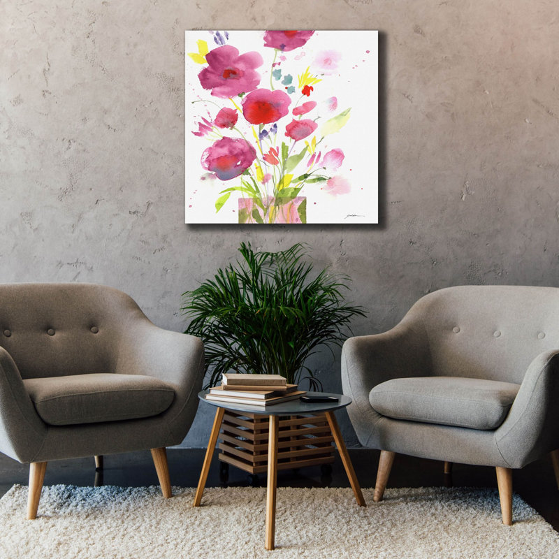 «Fushia Fusion» par Design Fabrikken, art mural sur toile, H 37 po x l 37 po x P 1,5 po