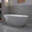 65 po X 30 po Baignoire de trempage autoportante à surface solide en blanc brillant