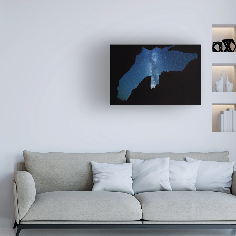 Art mural sur toile tendue - «Starlit Cave Vision» par Royce Bair pour décoration de salon, de chambre à coucher ou de bureau - 12 x 19
