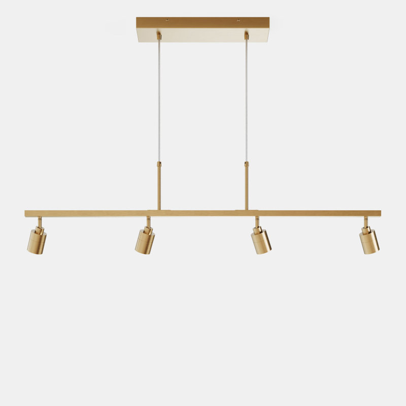 Luminaire suspendu sur rail 4 lumières Shura avec têtes rotatives, lumière DEL intégrée, hauteur réglable, 3000 K 1960