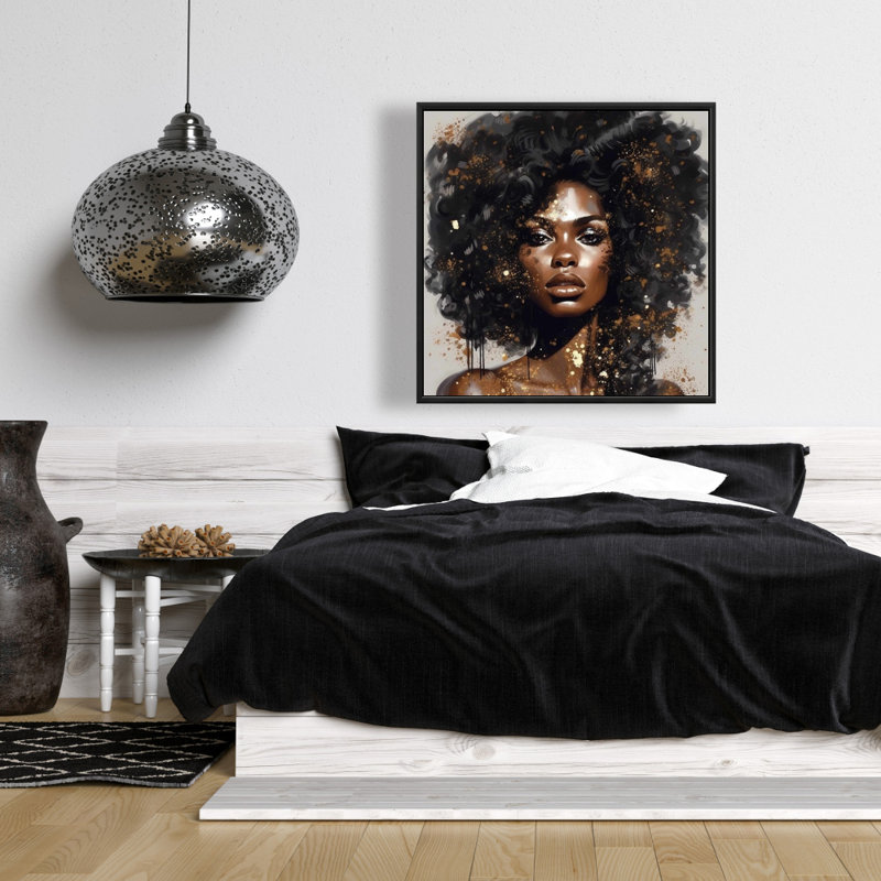 Impression de cheveux frénétiques sur toile