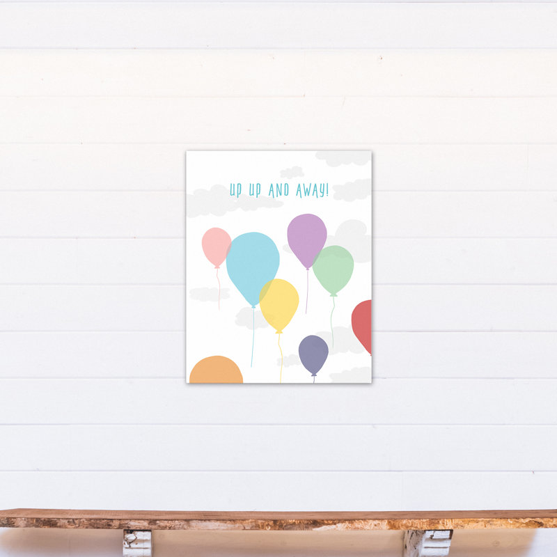 Art sur toile haut et loin pour les ballons Macaluso, H 20 po x l 24 po x P 1,25 po, Toile tendue