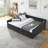 Queen Size Daybed With Drawers Upholstered Tufted Sofa Bed,,With Button On Back And Copper Nail On Waved Shape Arms(84.5"X63.5"X26.5")