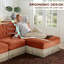 Canapé Chesterfield de 76,6 po en velours rouge, conception capitonnée et jupe à pampille, facile à assembler-342786625