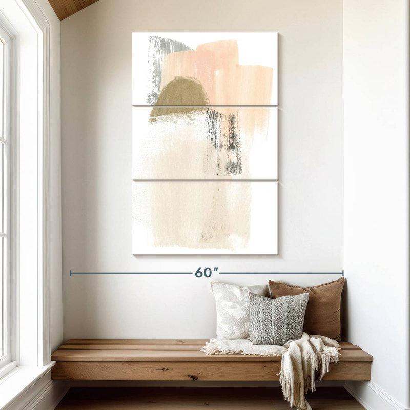 Avery Blush Abstract V, 50" H x 32" W
