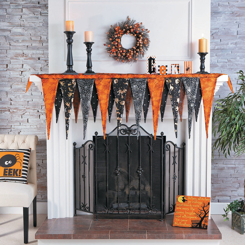 Halloween Spider and Witch Banner