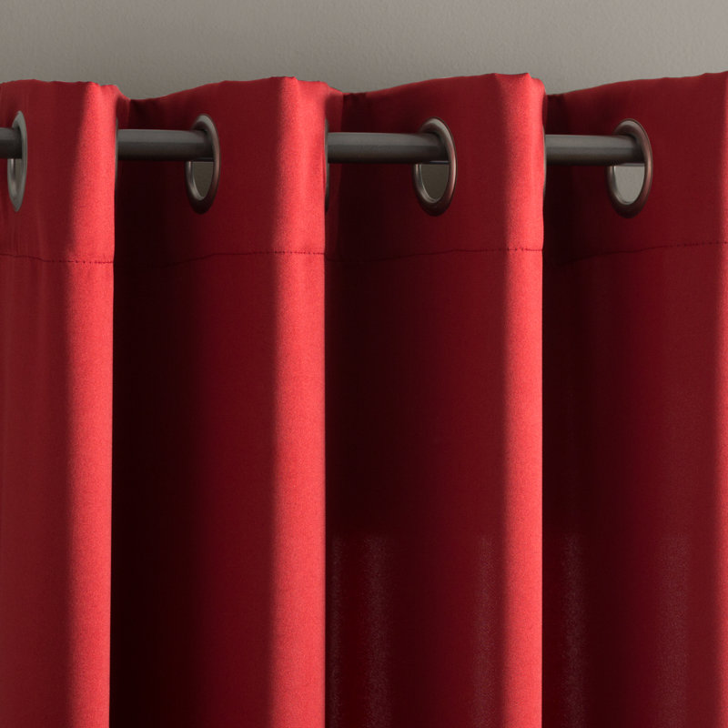 Panneau de rideau à oeillets à économie d'énergie thermique - Basics by Wayfair ™, Brique, l 40" x L 63"