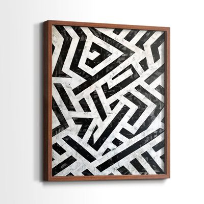 Série ABSTRACT XXXIV - reproduction encadrée de qualité supérieure - prête à être accrochée - aucun clou requis