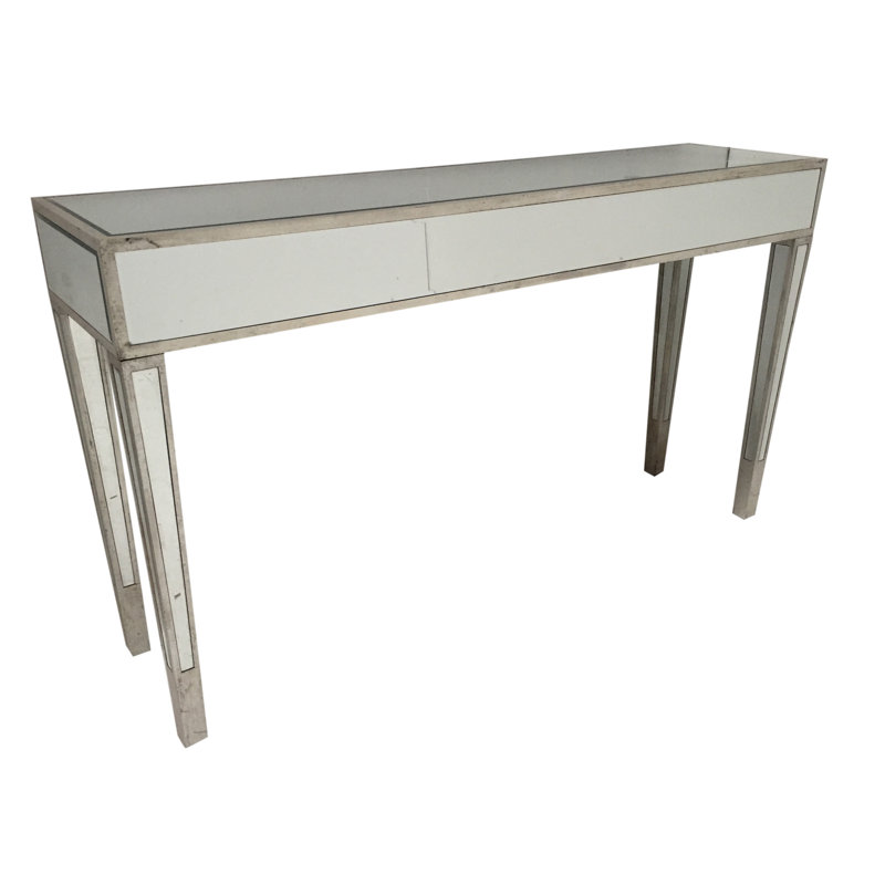 Aldeburgh 140 cm W Mirrored Glass Top Console Table