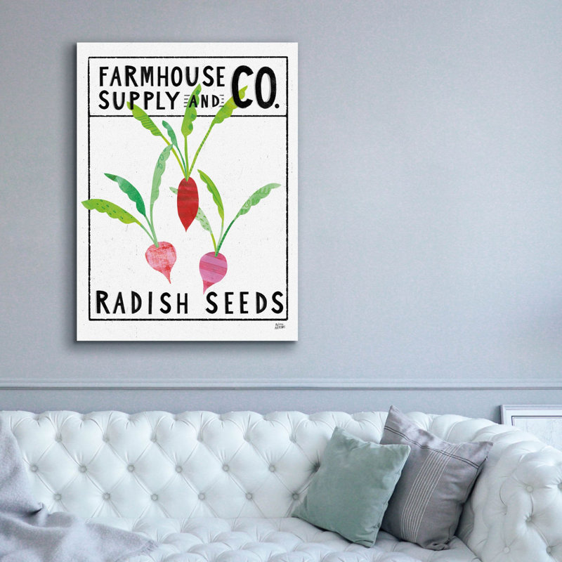«Kitchen Garden Seed Packet 1» par Melissa Averinos, art mural sur toile, H 54 po x l 40 po x P 1,5 po
