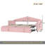 Lit de jour tapissier simple avec lit gigogne escamotable à hauteur réglable et port de charge USB et Type-C, structure de lit de jour avec 2 poches latérales, aucun sommier nécessaire, rose-1222892540