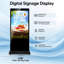 Borne d'affichage numérique RXFSP 43 po avec écran tactile, borne interactive sur pied, écran ACL IPS Full HD, totem commercial avec système Android 11 et lecteur multimédia publicitaire interactif