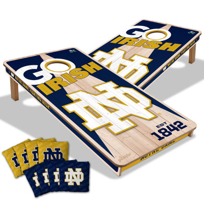 YouTheFan 2’ x 4’ Professional Wood Cornhole Game with Logo Bags
