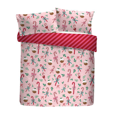 Cotton Blend Striped Duvet Cover Set with Pillowcases Included