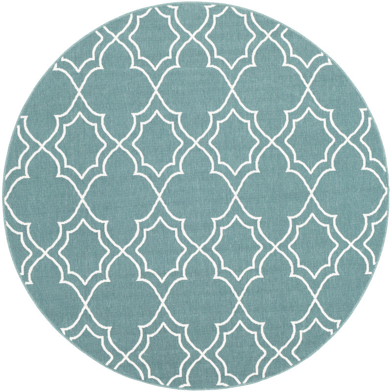 Gilead Geometric Indoor / Outdoor Rug, Round 7'3"