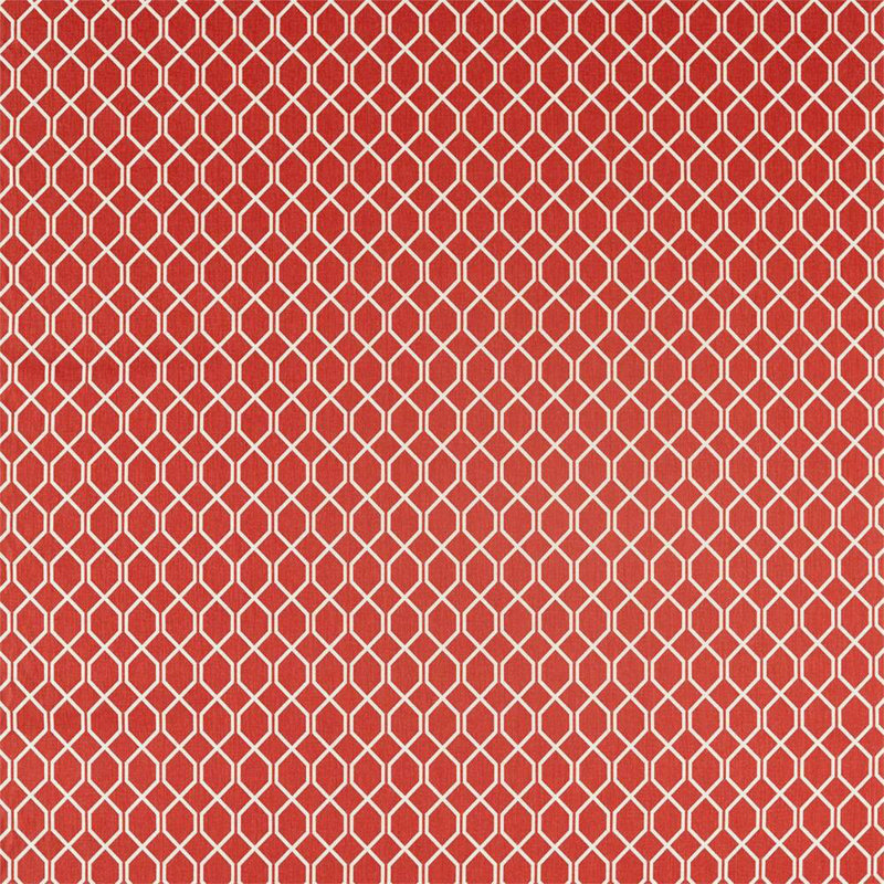 Botanic Trellis Fabric, Bengal Red
