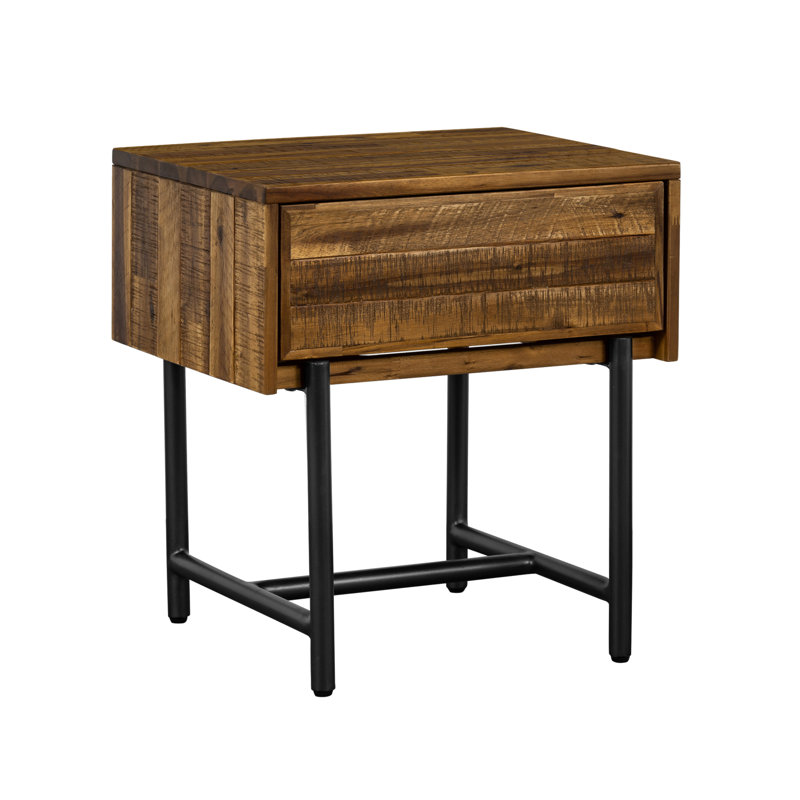 Cusco Rustic Acacia Single Drawer Night Stand
