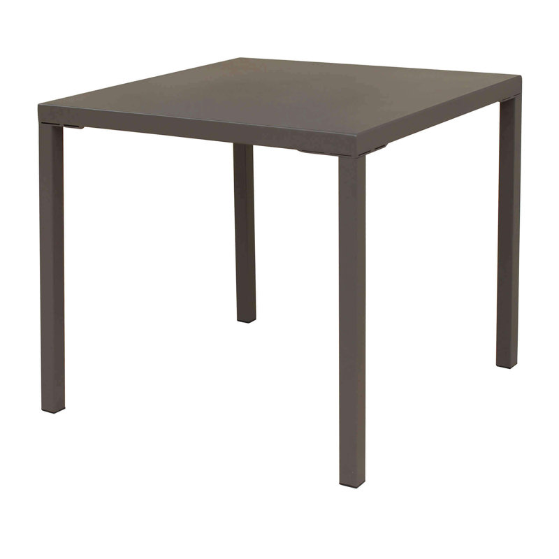 Garvyn Square Metal Extendable Outdoor Dining Table , 80cm cm W 80cm cm D, Brown