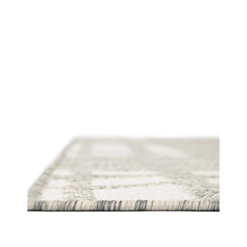 Talih Plaid Indoor / Outdoor Rug, Rectangle 6'1" x 9'
