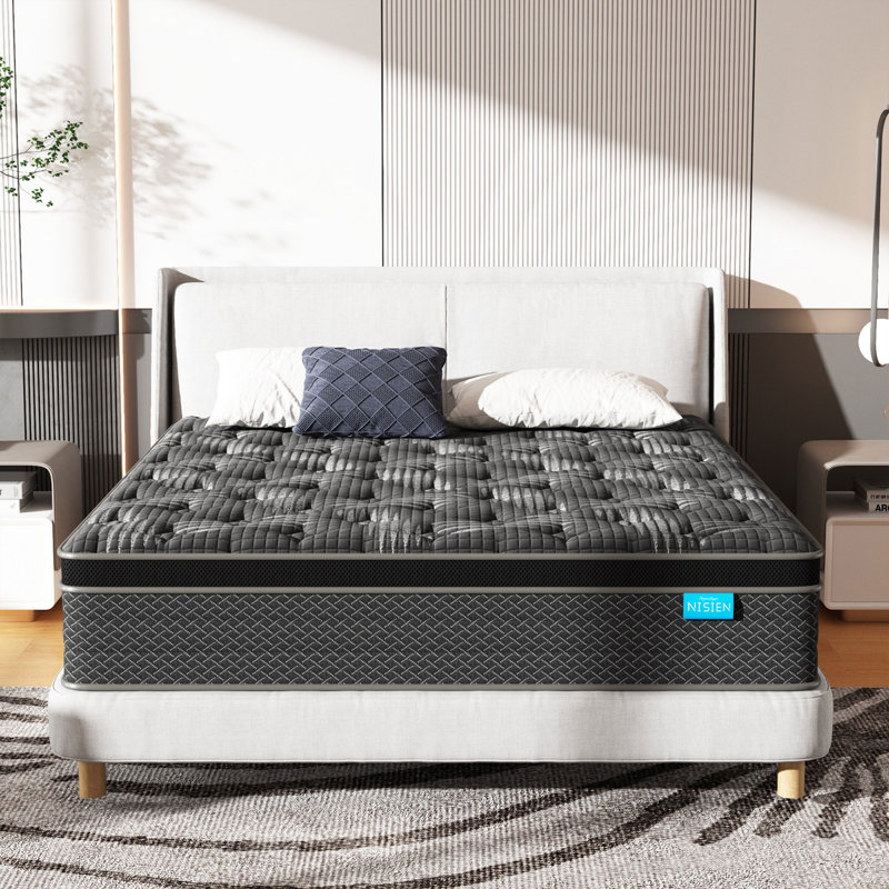 Usry Mattress, 10“&12”&14“ Gel Memory Foam Hybrid Mattress in a Box, Queen, 12"