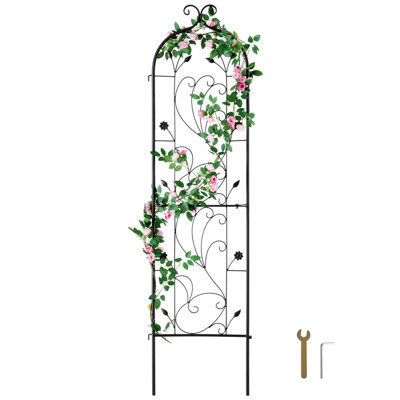 Treillis de jardin en métal pour plante grimpante supportant 60 x 15 po antirouille