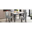 Ensemble de table de salle à manger 5 pièces pour 4 personnes, table de cuisine moderne et ensemble de 4 chaises, table de salle à manger en marbre avec 4 chaises rembourrées pour petits espaces-1186026356-1186026357