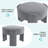 Modern Unique Design 20.5" W Velvet Upholstered Ottoman-1516446385