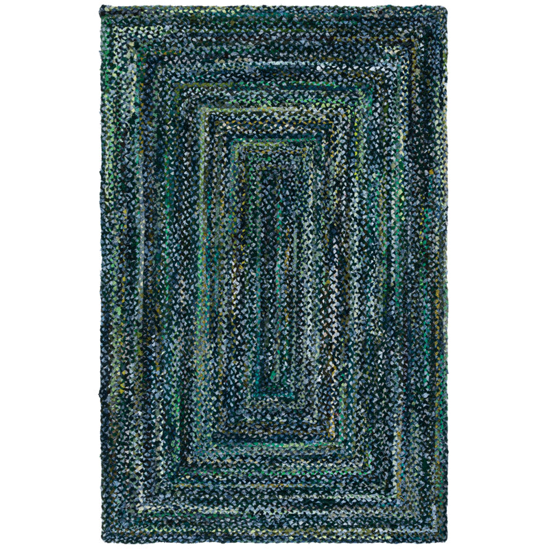 Braided Hand Woven Cotton Solid Colour Indoor Rug, Rectangle 5' x 8'