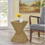 Table d'appoint TESS Modern - forme de sablier torsadé, naturel clair, sans assemblage-129458320