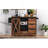 55.5" Farmhouse Kitchen Island With Drop Leaf, Kitchen Storage Island With Barn Door, Power Outlet, Rolling Kitchen Cart On Wheels With Spice Rack, For Home, Kitchen, Dining Room-37550612