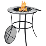 Launcelot Round Iron Wood Burning Smokeless Fire Pit Table
