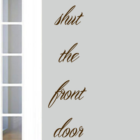 Text & Numbers Non-Wall Damaging Wall Decal, Brown