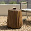 Side Table With Tree Design, 16.9" High, Brown Wood Grain, For Patio, Garden And Living Room Use Outdoor Indoor Table, Ideal Various Scenarios