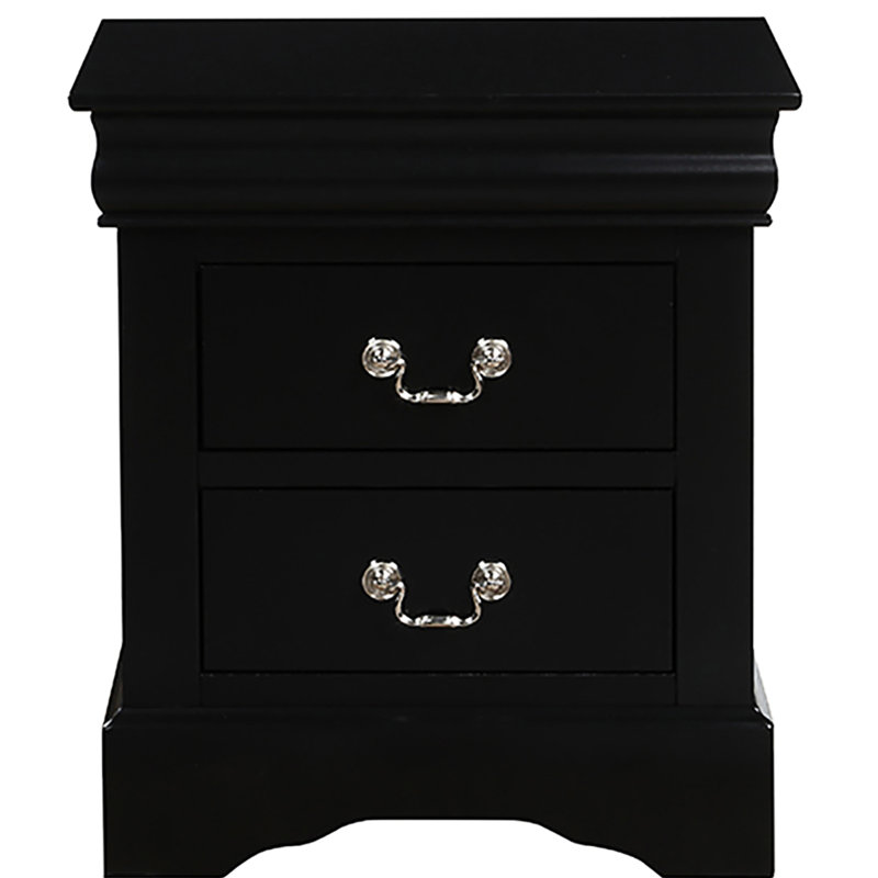 Table de chevet noire pour 2 chambres - Table de chevet décorative optimisant l'espace de rangement