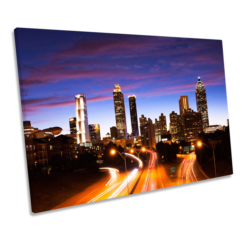 Atlanta Cityscape Skyline - Wrapped Canvas Print, 30.5cm H x 45.7cm W x 2cm D