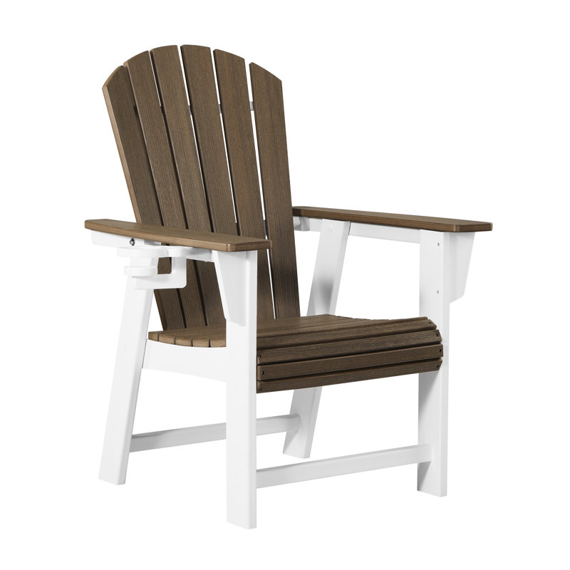 Chaise Adirondack Featherstone, blanc, Blanc / verre acrylique transparent