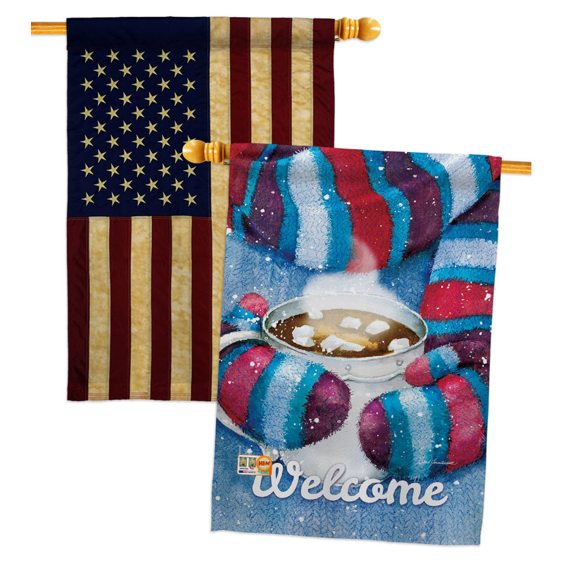 Drapeau de maison à 2 côtés en polyester / mélange de polyester 40 x 28 po