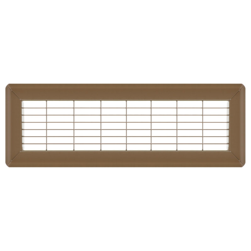 Gril de plancher brun de gros calibre, H 0,9 po x l 4 po x L 16 po