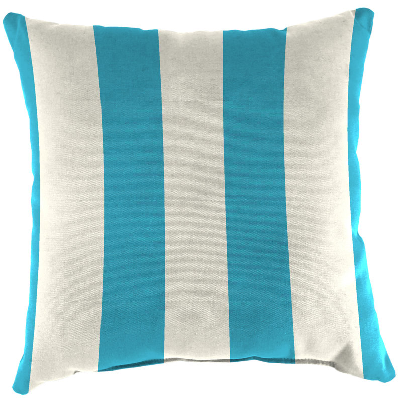 16" x 16" Outdoor Throw Pillow, Striped, Cabana Turquoise