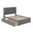 Brevyn Solid Wood Bookcase Storage Platform Bed with Footboard & Roll Out Trundle-138842639-213563537