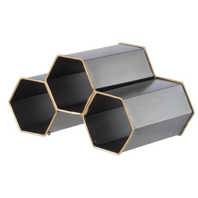 Hildegarde Tabletop Wine Bottle Rack in Gray