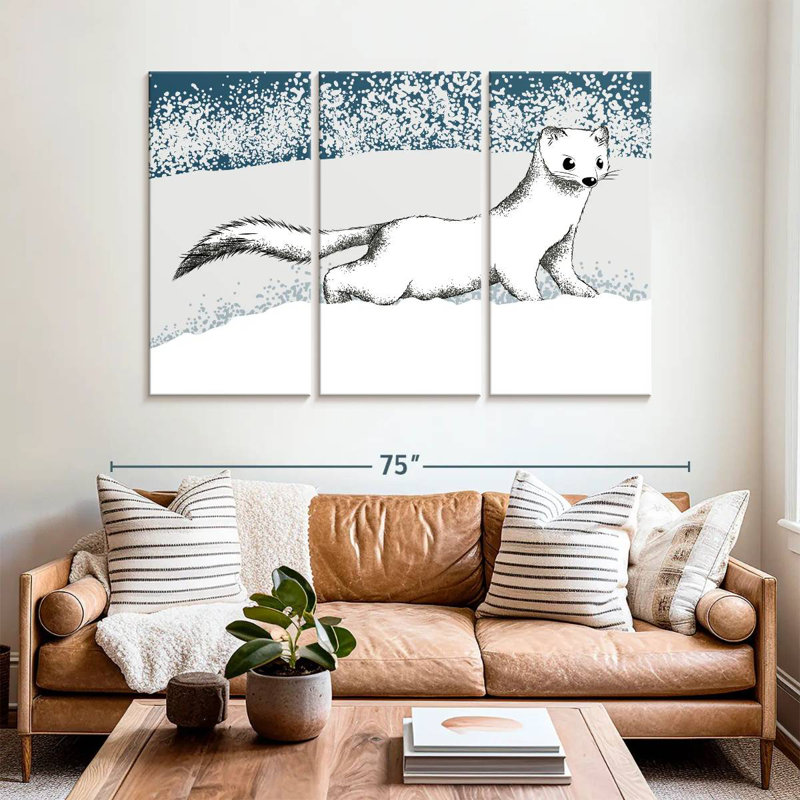 Ermine In Winter, 24" H x 38" W