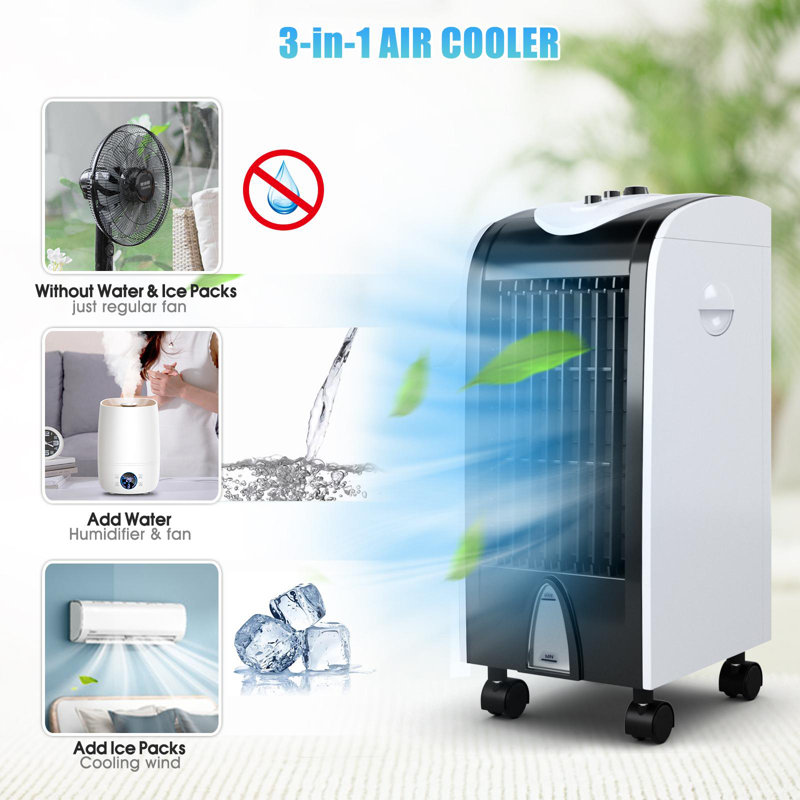 Giantex Evaporative Air Cooler, Portable Cooling Fan W/humidifier For Home Office Dorms